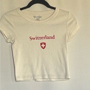 White Switzerland Brandy Melville tshirt